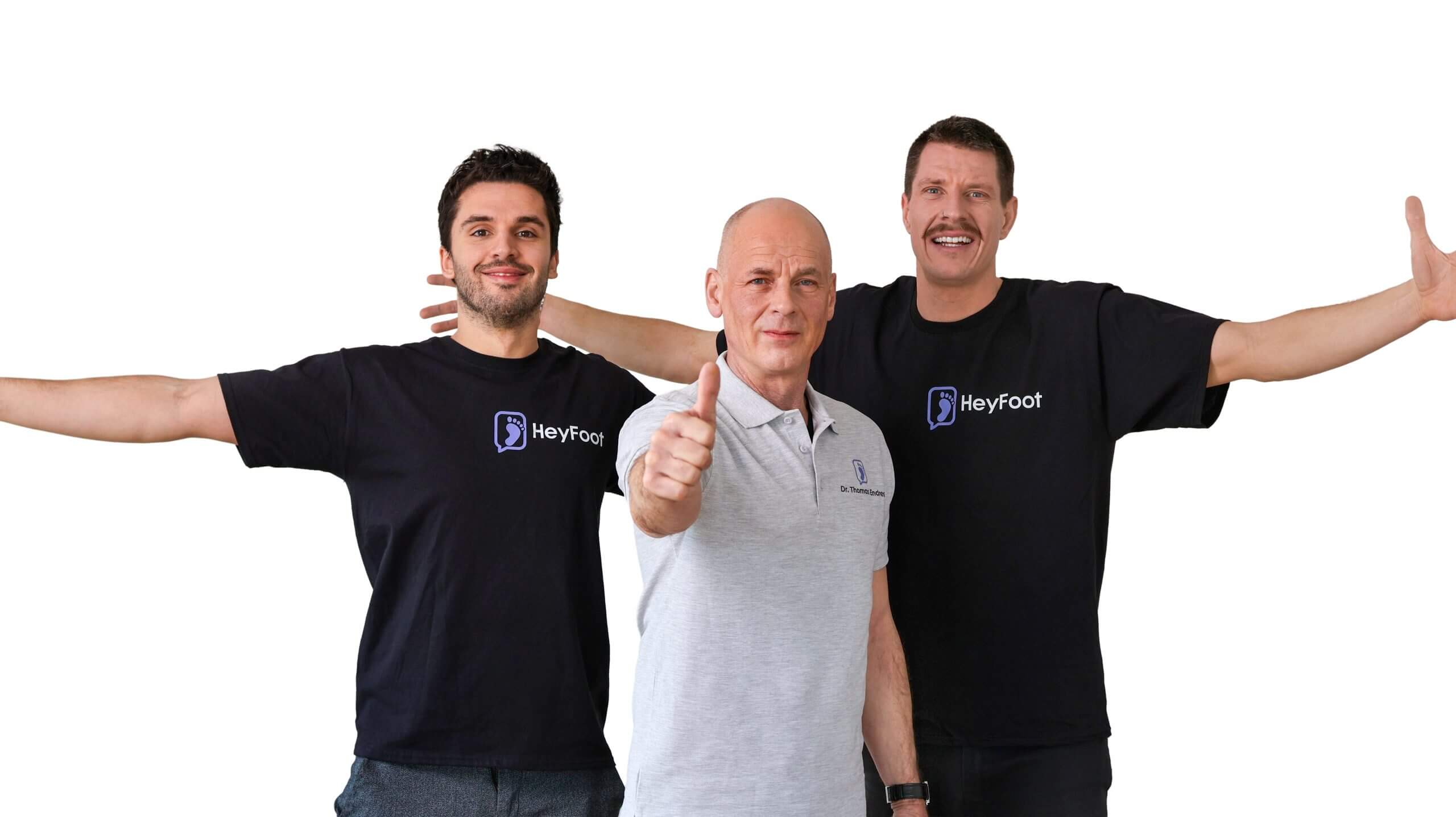 Gruppenfoto des HeyFoot-Teams